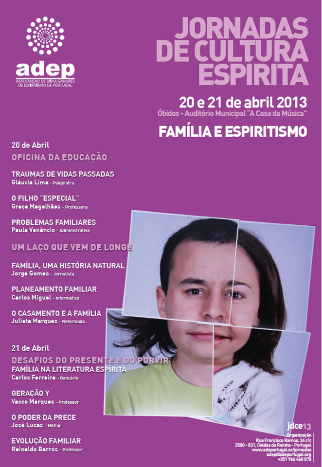 Cartaz das Jornadas de Cultura Espírita 2013 — Amar a Vida