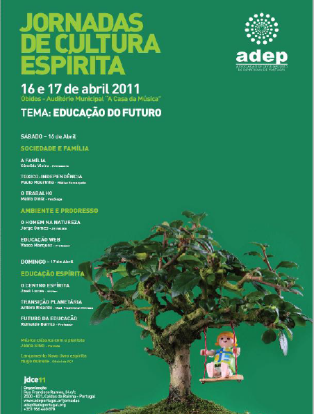 Cartaz das Jornadas de Cultura Espírita 2011 — Educação do Futuro