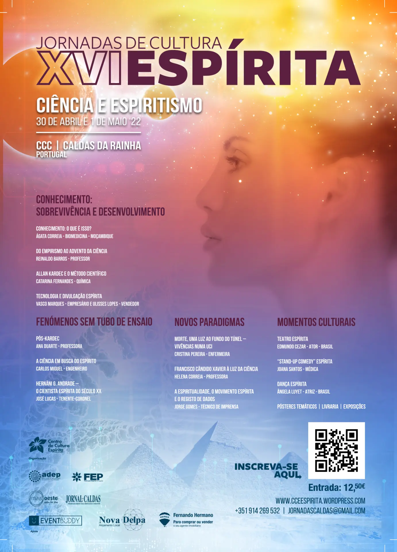 Cartaz das Jornadas de Cultura Espírita 2022 — Ciência e Espiritismo
