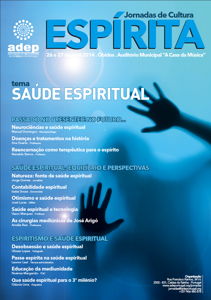 Cartaz das Jornadas de Cultura Espírita 2014 — Saúde Espiritual